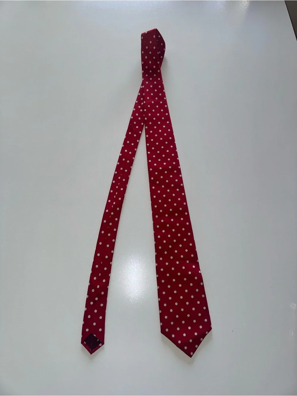 Vintage Burberry’s of London Red Polka Dot Necktie Equestrian Knight Logo